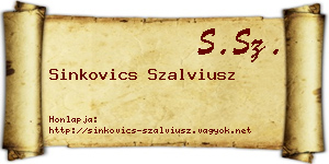 Sinkovics Szalviusz névjegykártya